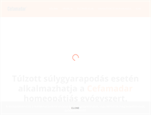Tablet Screenshot of cefamadar.hu